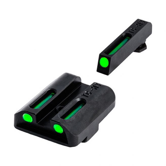 TRUGLO TFO Bright Sights Tritium FIBER OPTIC NIGHT SIGHTS GREEN / GREEN